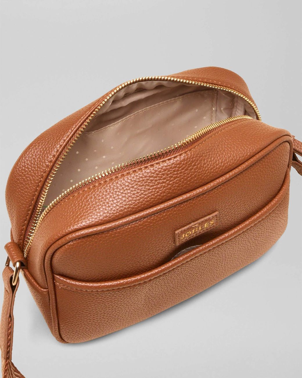 Joules Brown Trent Faux Leather Crossbody Bag