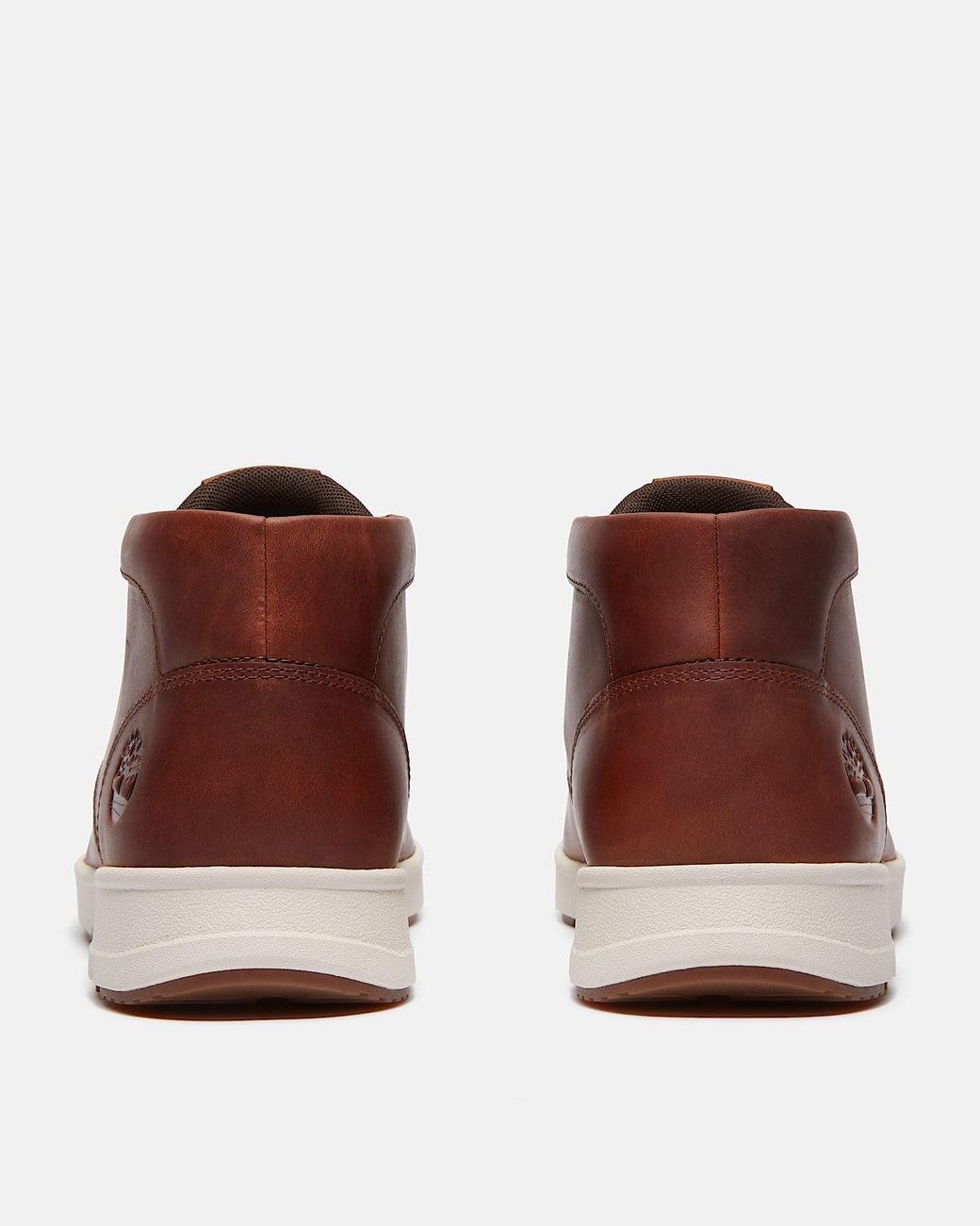 Timberland Brown Parker Street Full Grain Leather Mid Trainers for men