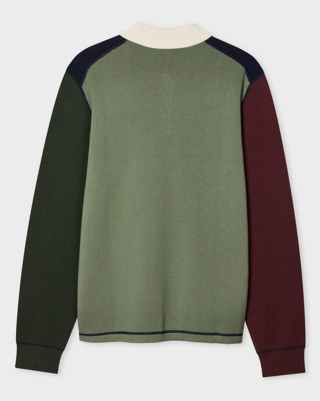 Paul Smith Blue Ps Long Sleeve Colour Block Polo Sweater for men