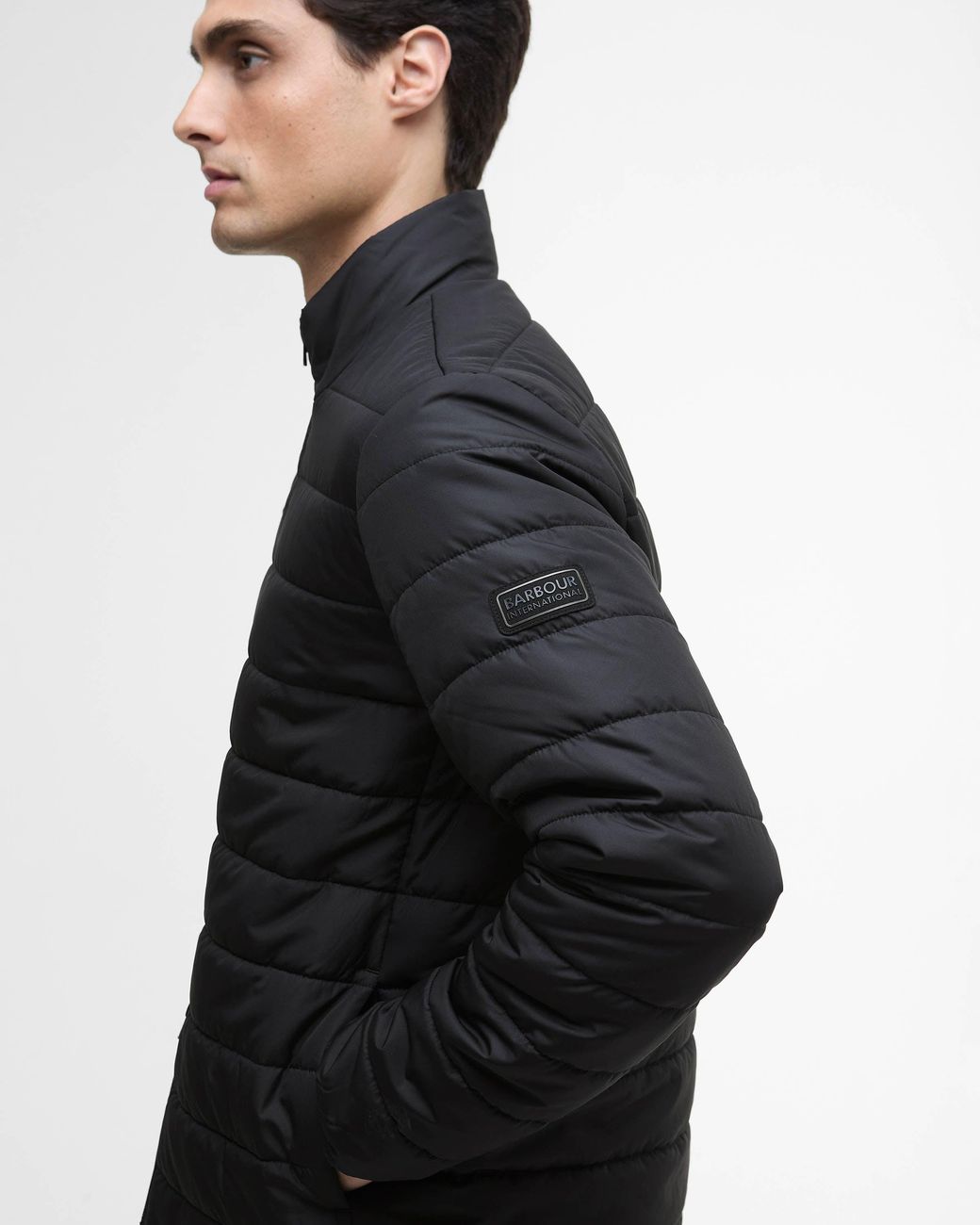 Barbour Black Aldon Quilted Jacket for men
