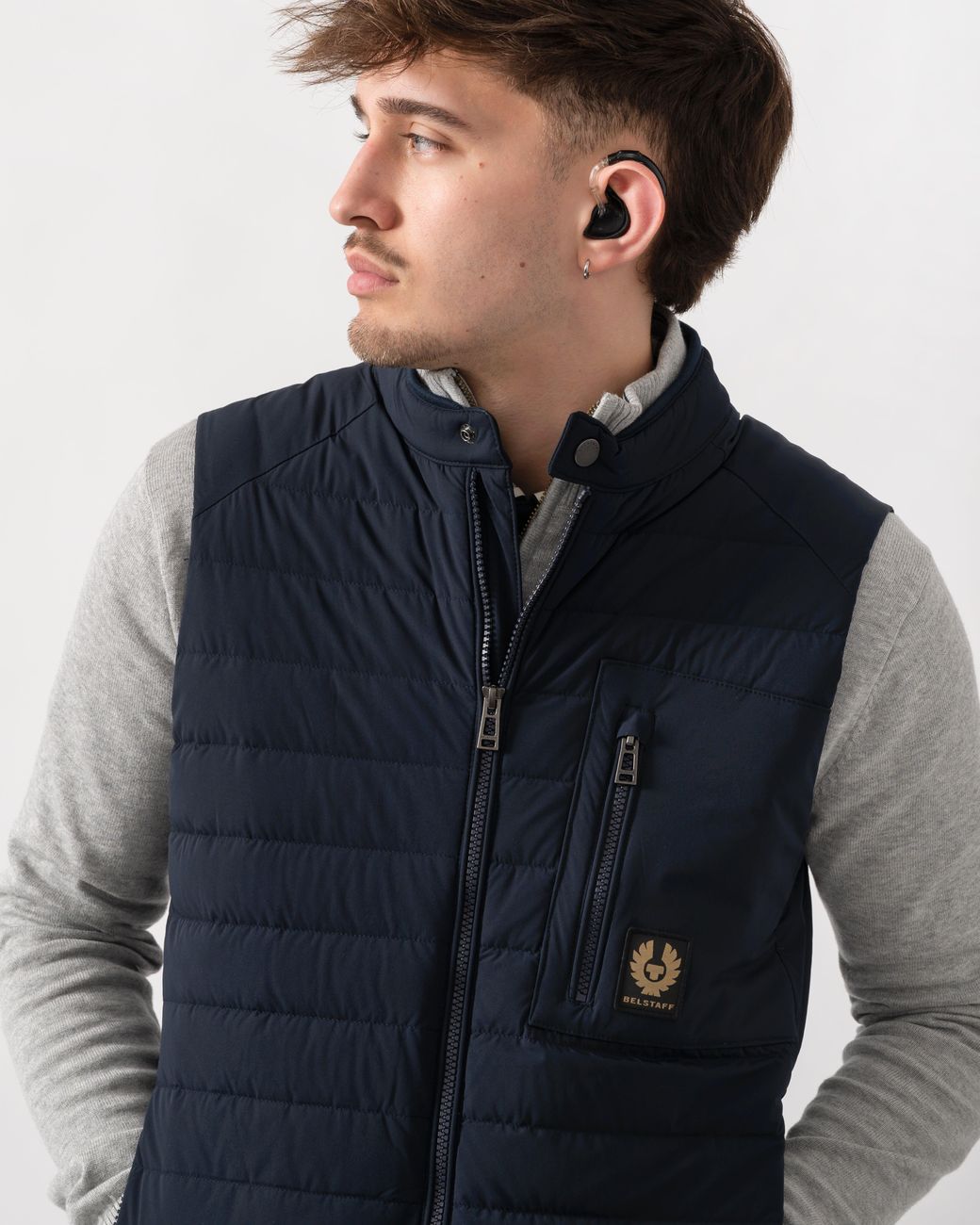 Belstaff Blue Chassis Gilet for men