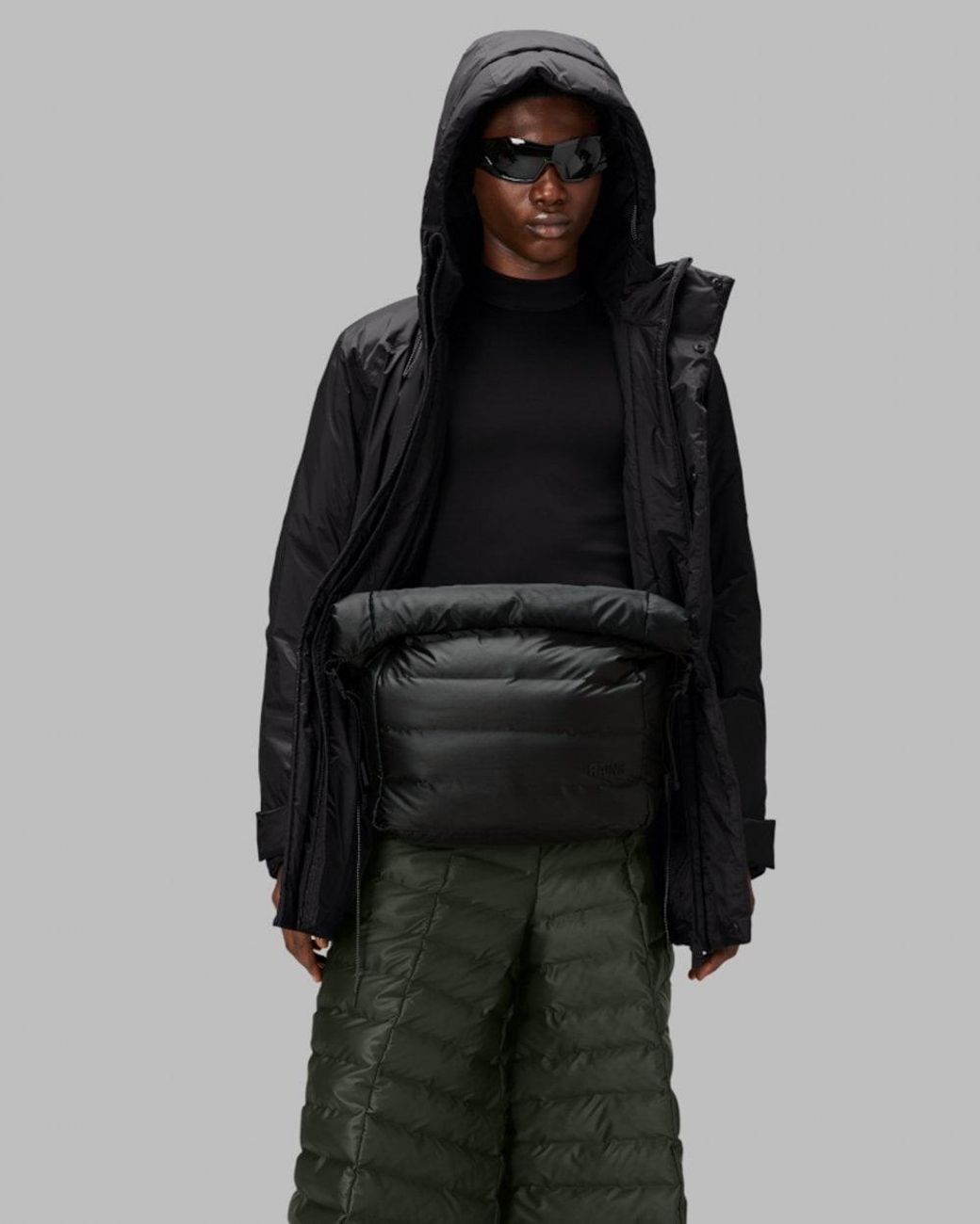Rains Black Vardo Parka Size: M