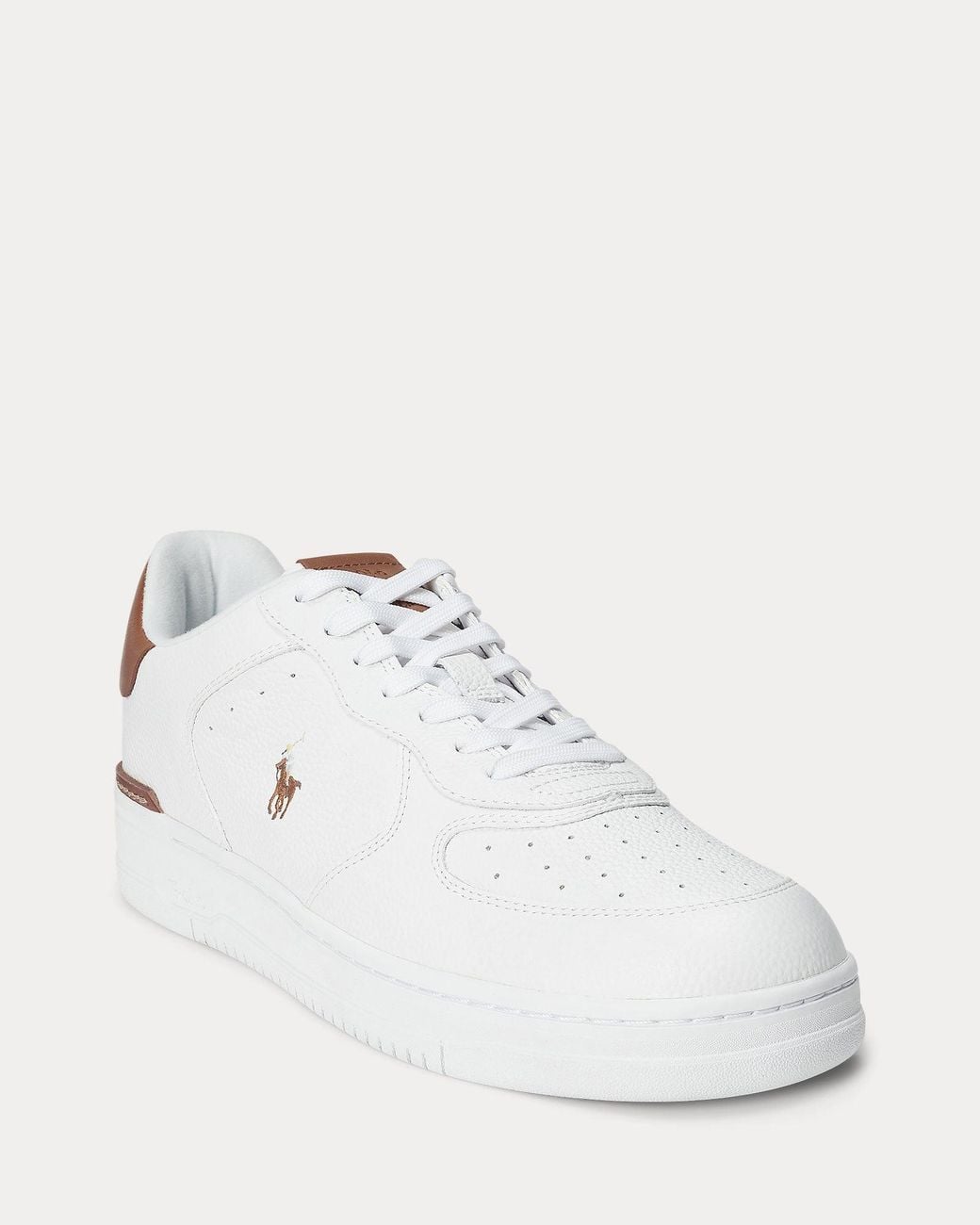 Ralph Lauren Natural Masters Court Leather Sneaker for men