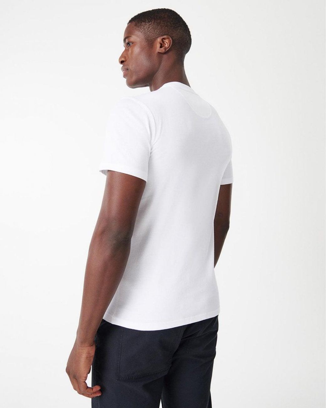 Barbour White Small Logo T-Shirt for men