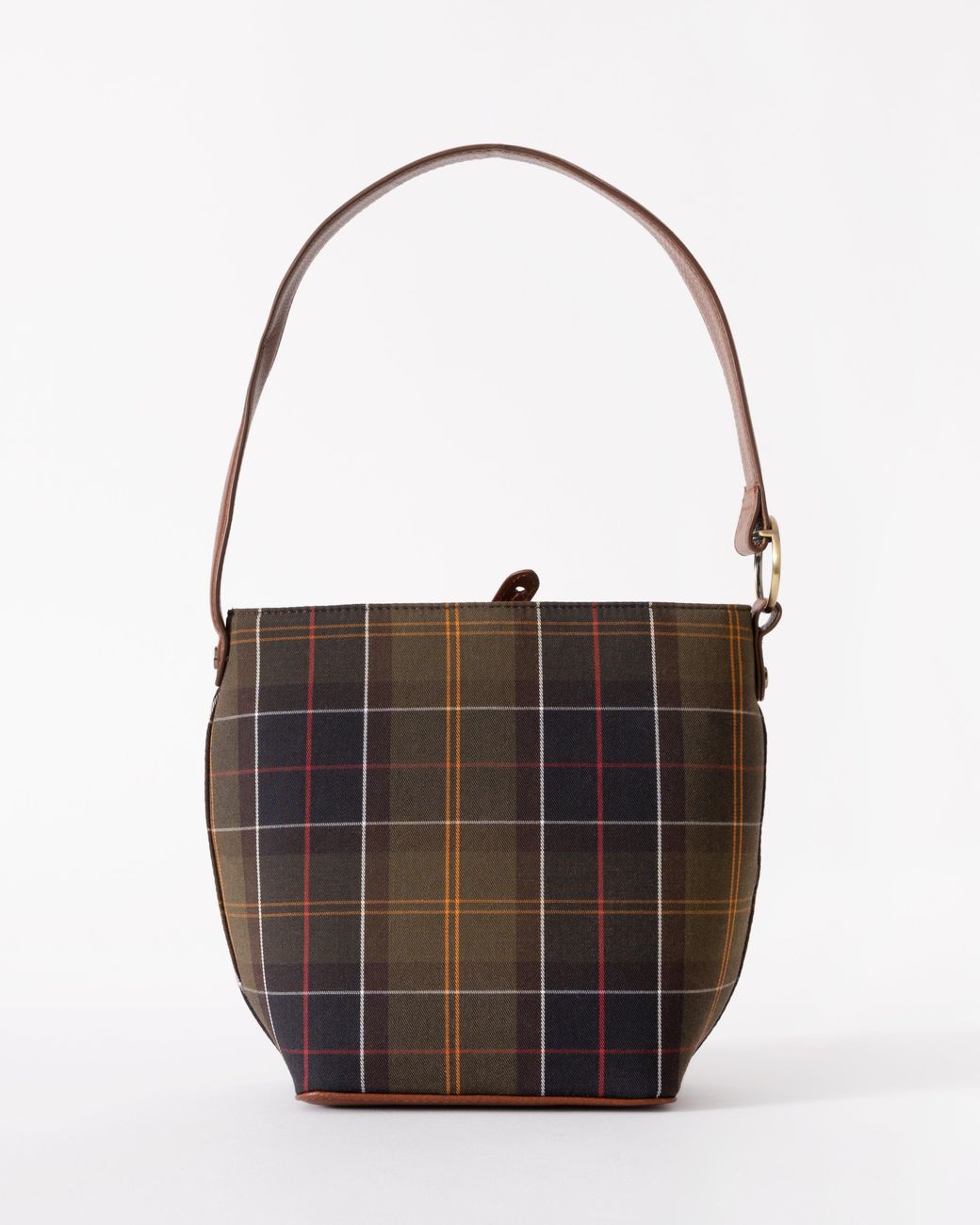 Barbour Green Cedar Tartan Bucket Bag