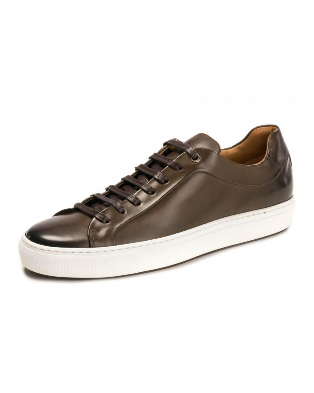 BOSS by HUGO BOSS Mirage Tenn B Leather Trainers in Green for Men | Lyst  Canada