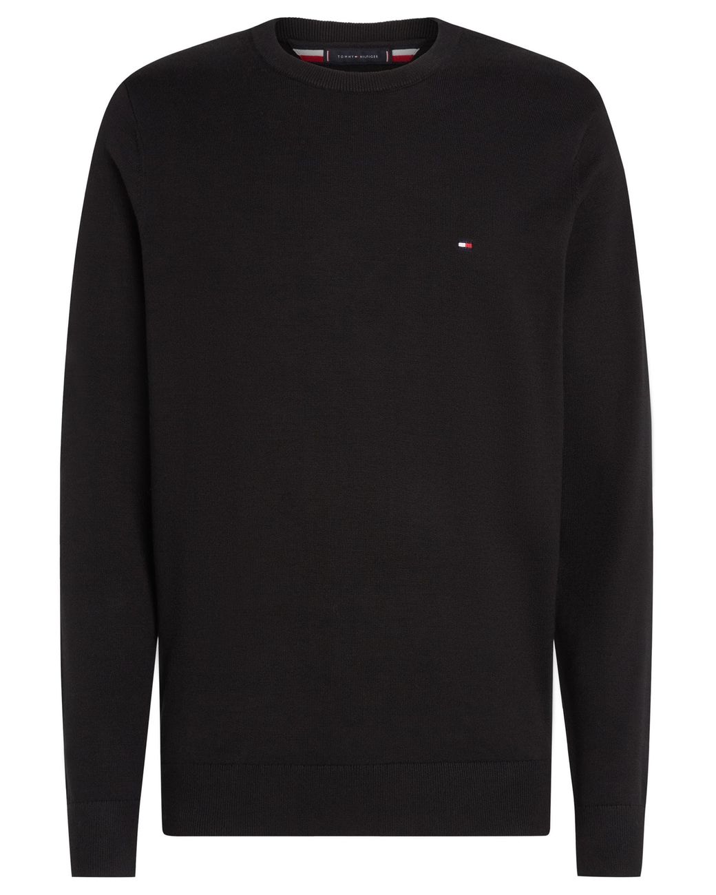 Tommy Hilfiger Black Core Essential Cotton Crew Sweatshirt for men