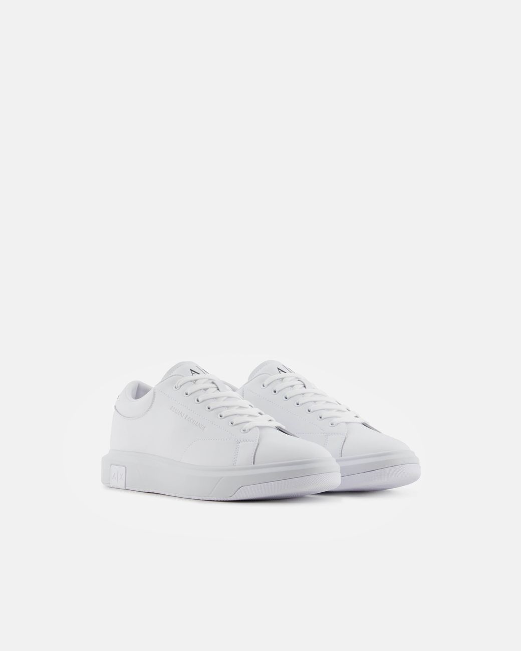 ARMANI EXCHANGE White Leather Sneakers for men