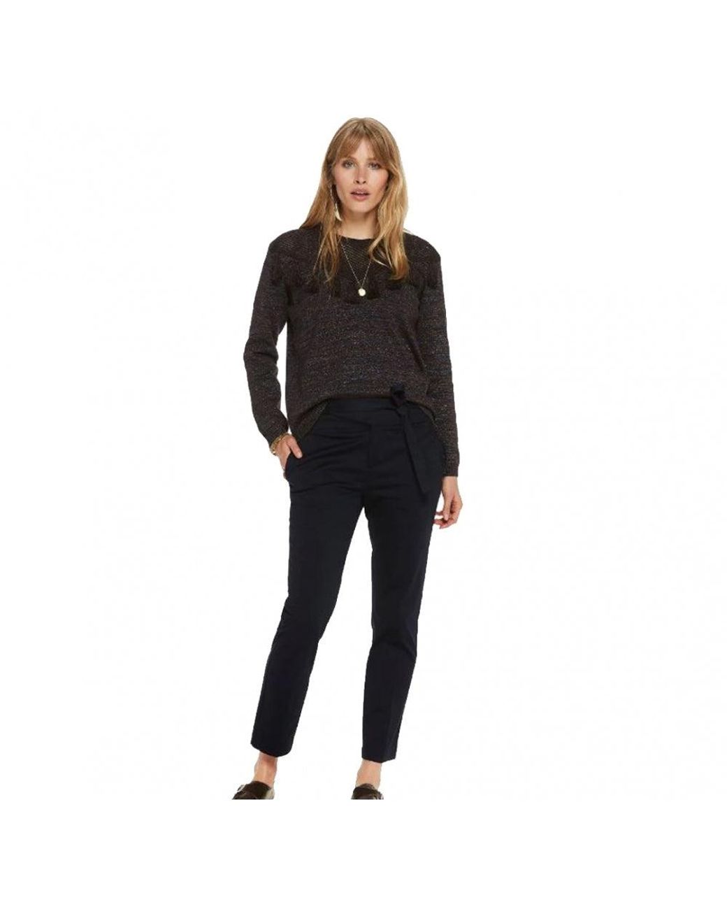 Maison Scotch Black Tie Waist Chinos