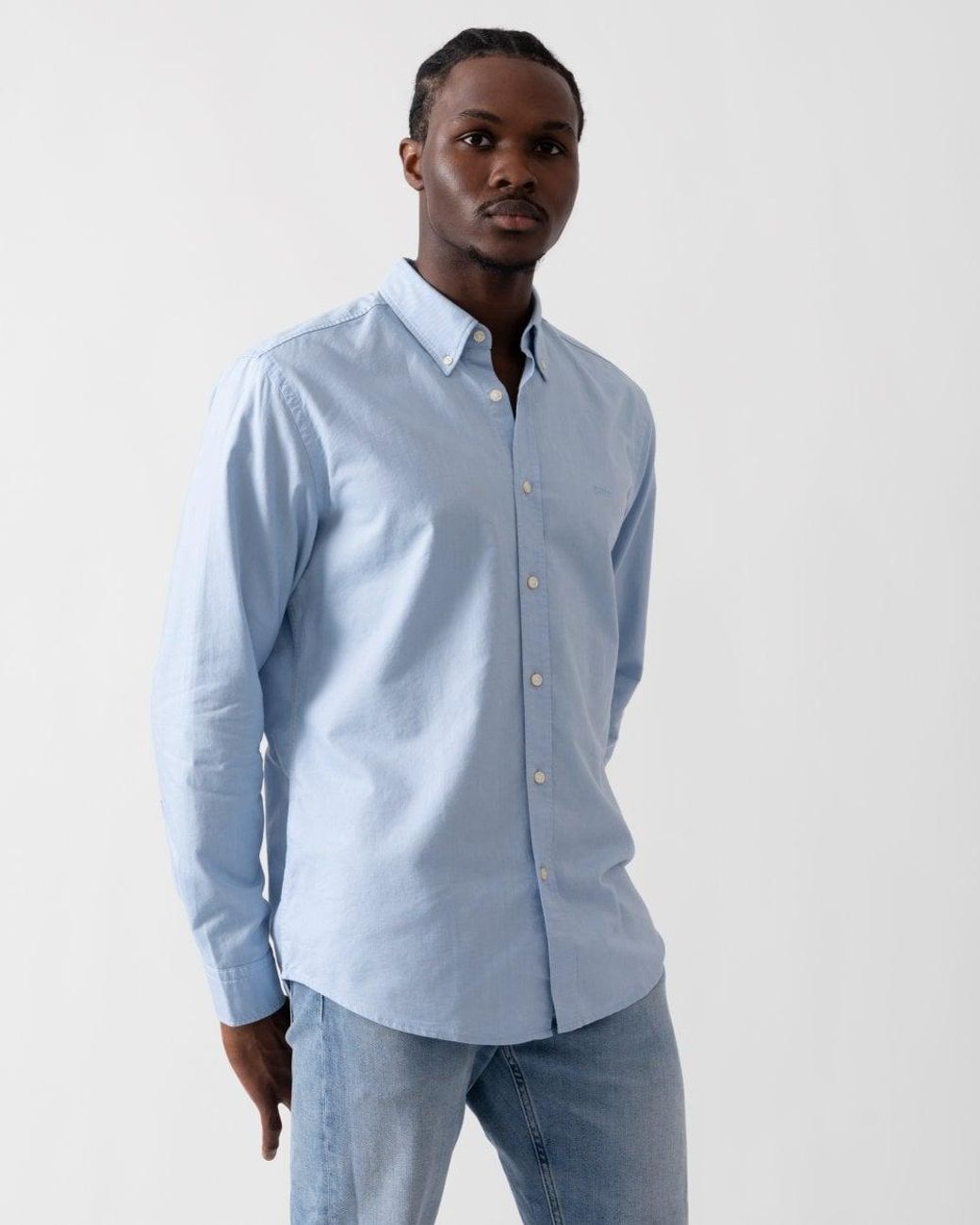 Boss Blue Rickert Long Sleeve Shirt Size: M for men