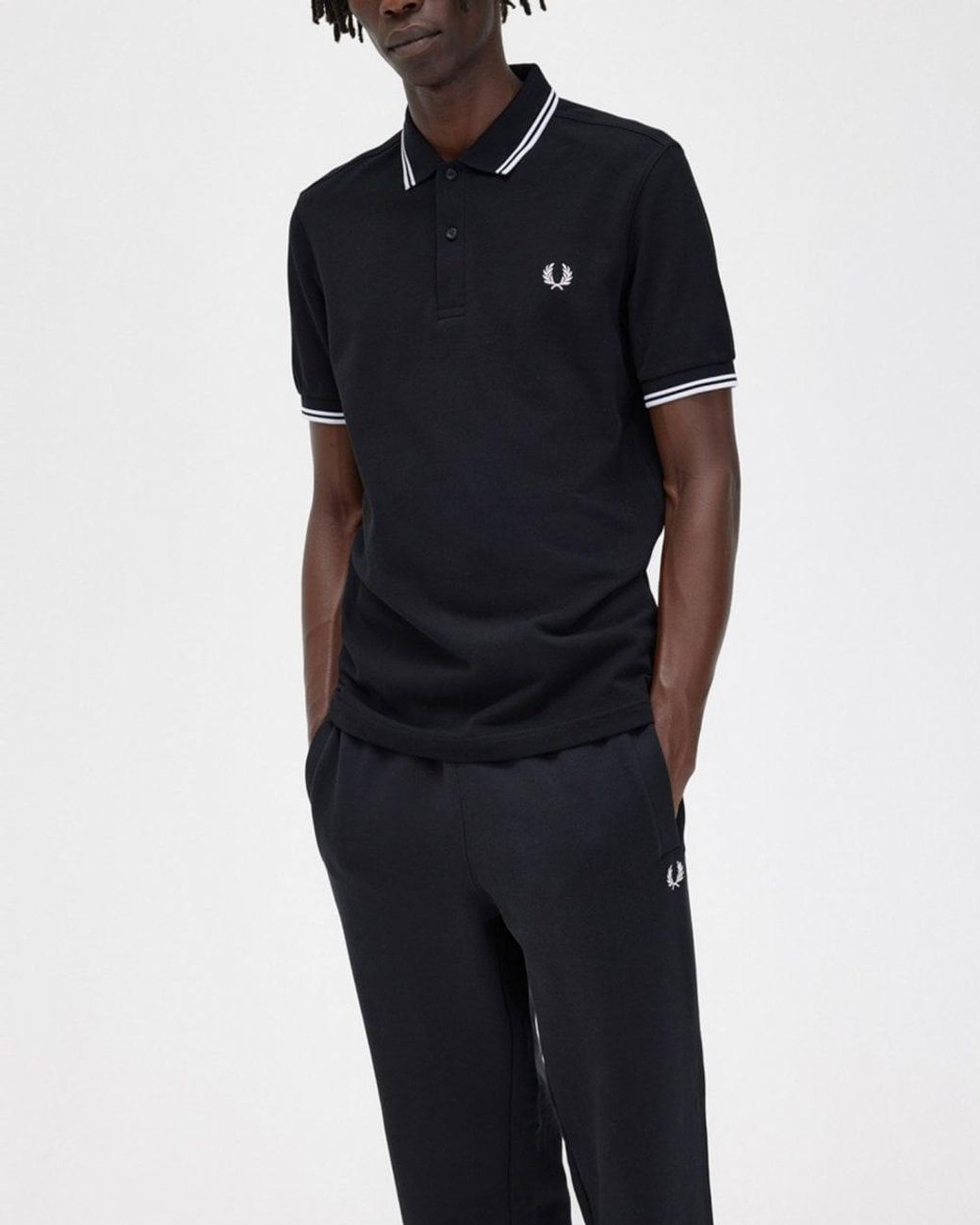 Fred Perry Blue Twin Tipped Signature Polo Shirt Nos Size: L for men