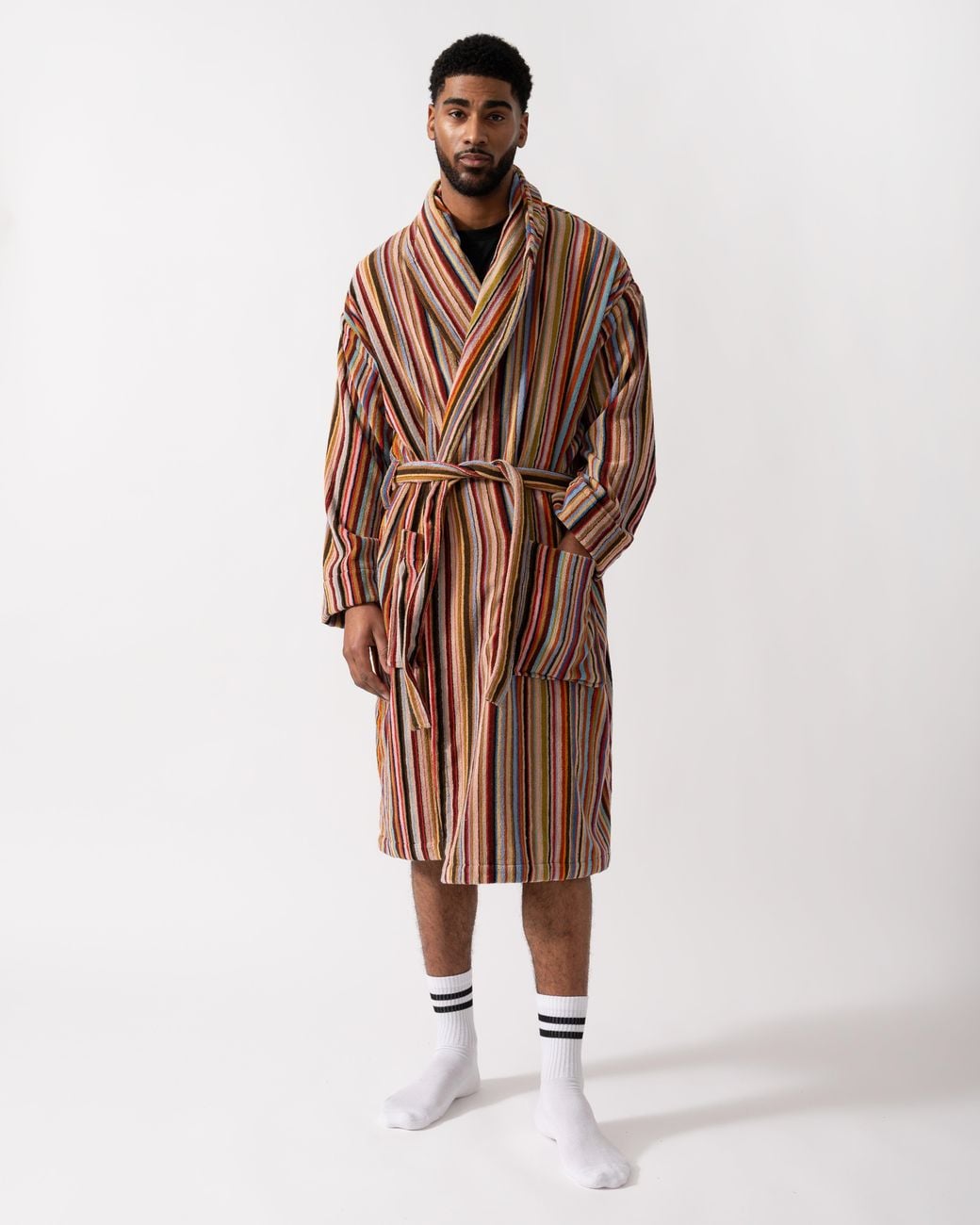 Paul Smith Brown Signature Stripe Dressing Gown for men