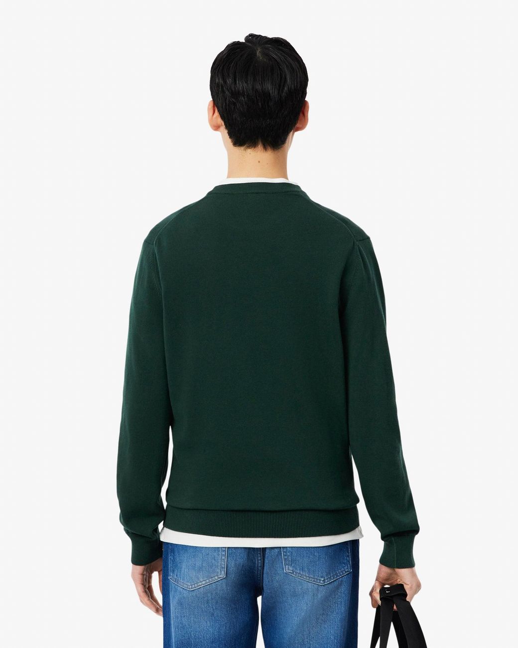 Lacoste Green Organic Cotton Crew Neck Sweater for men