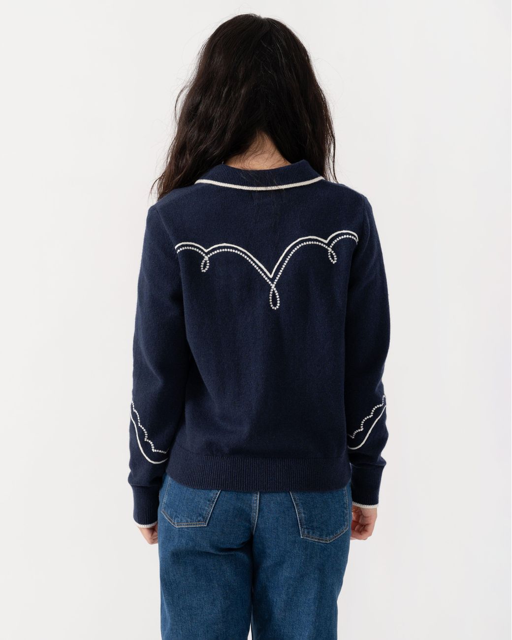 Joules Blue Western Collared Jumper