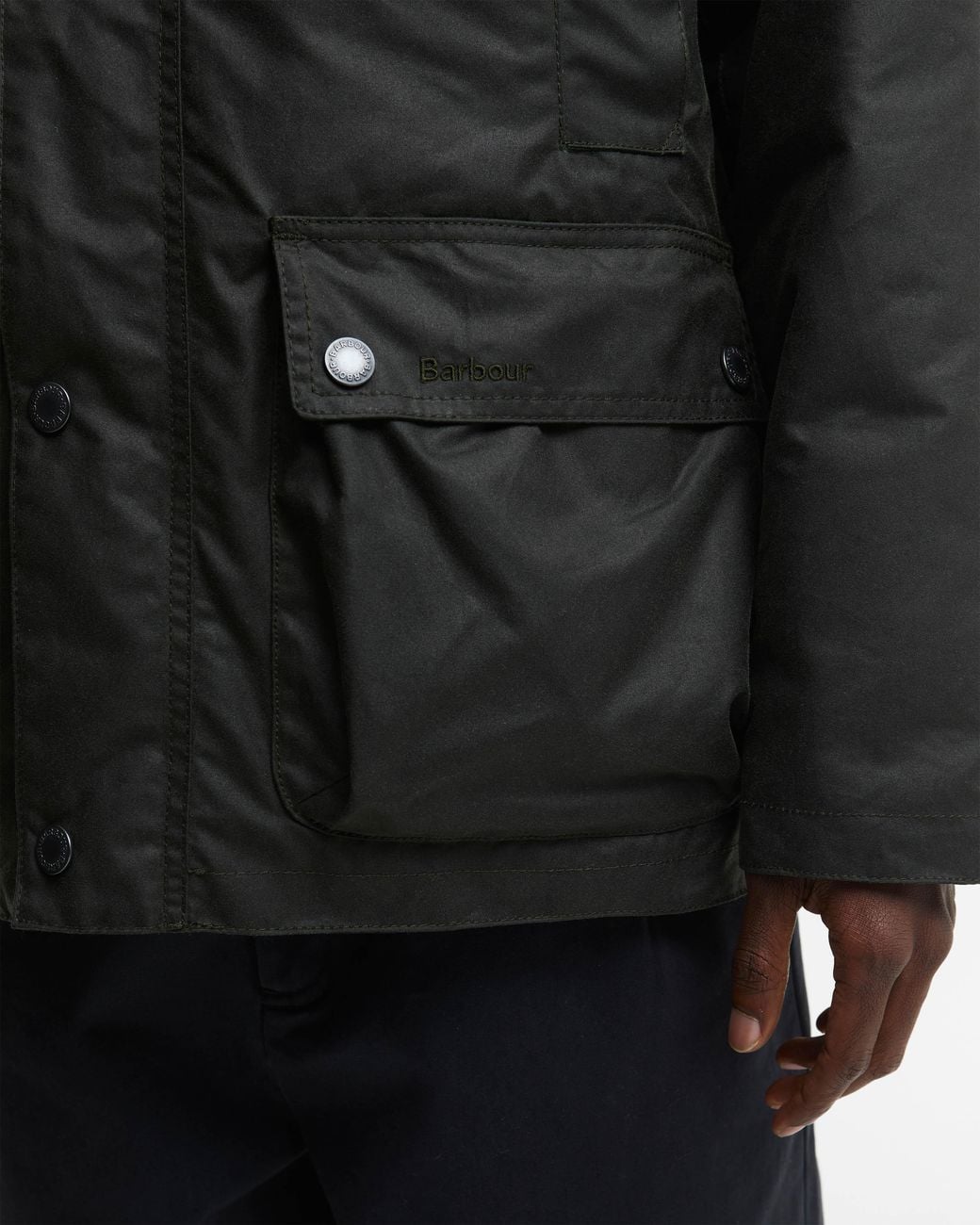 Barbour Black Modern Beaufort Wax Jacket for men