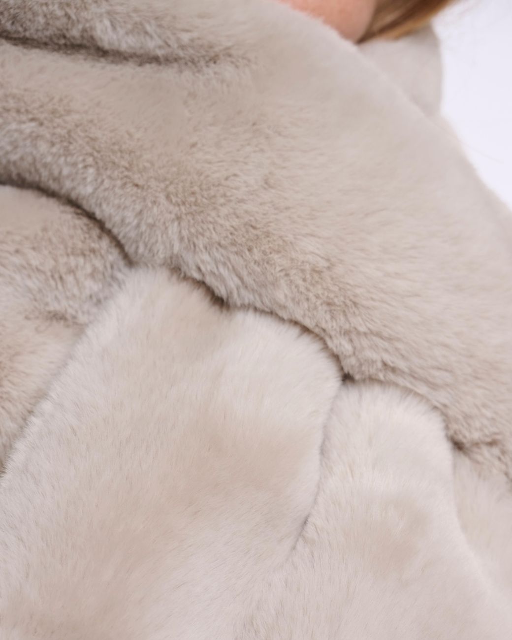 Rino & Pelle Natural Stip Faux Fur Scarf