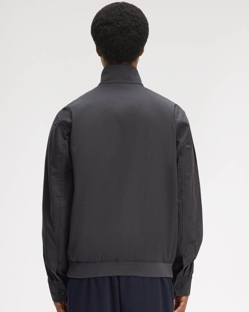 Fred Perry Blue Twill Harrington Jacket for men
