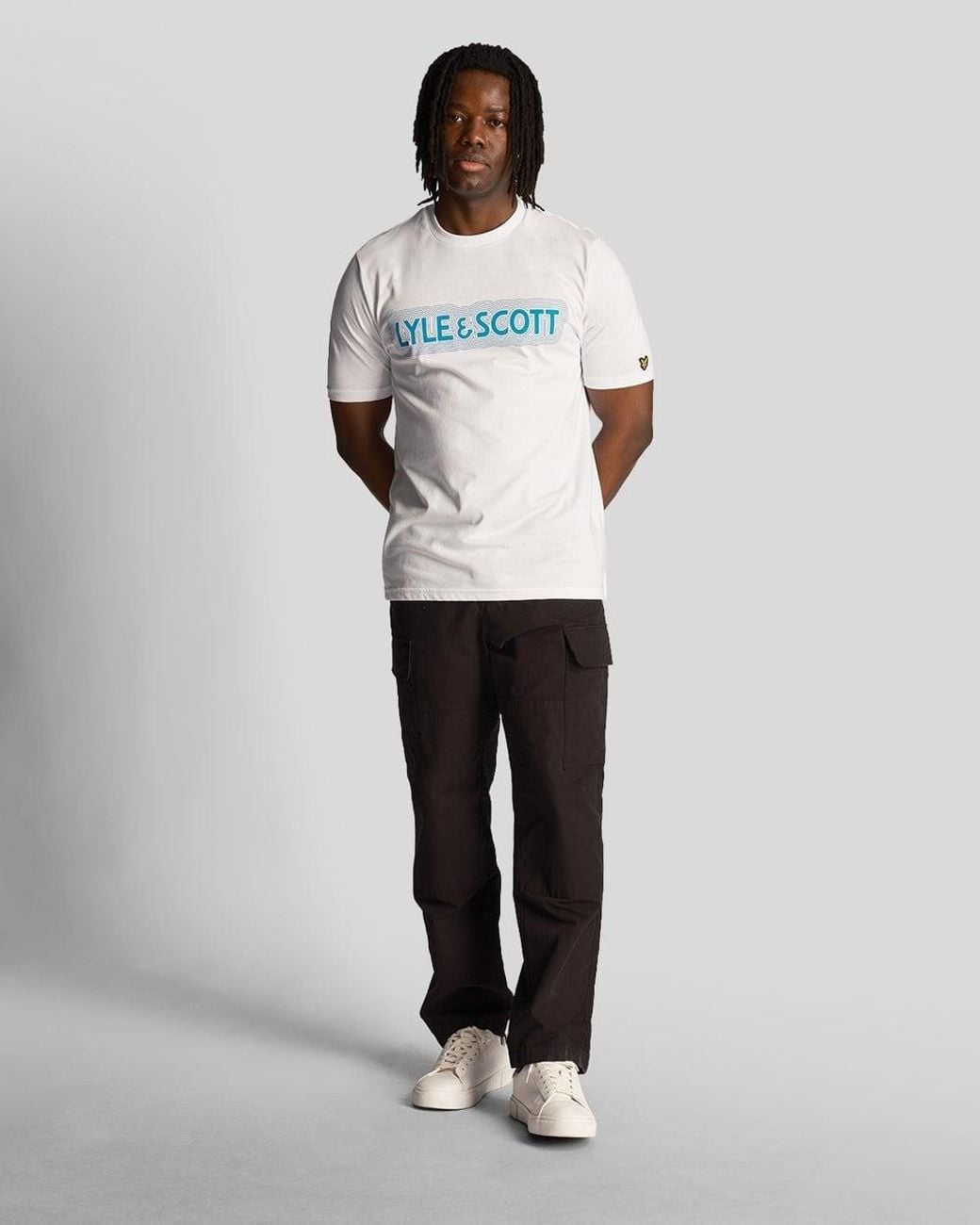 Lyle & Scott White Lyle & Scott Vibrations Print T-Shirt for men