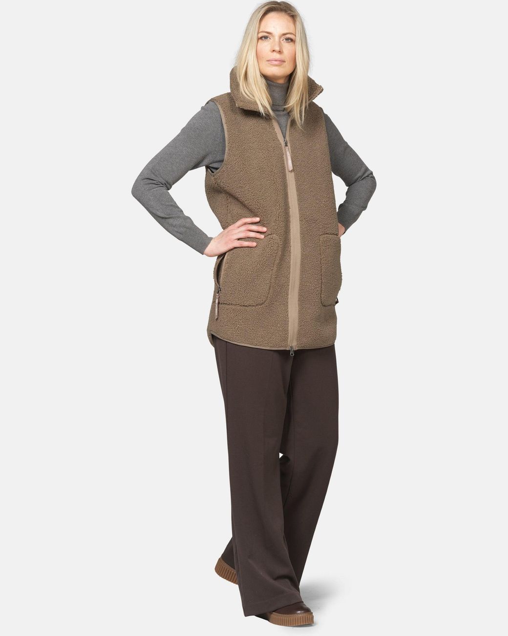 Ilse Jacobsen Natural Long Pile Gilet