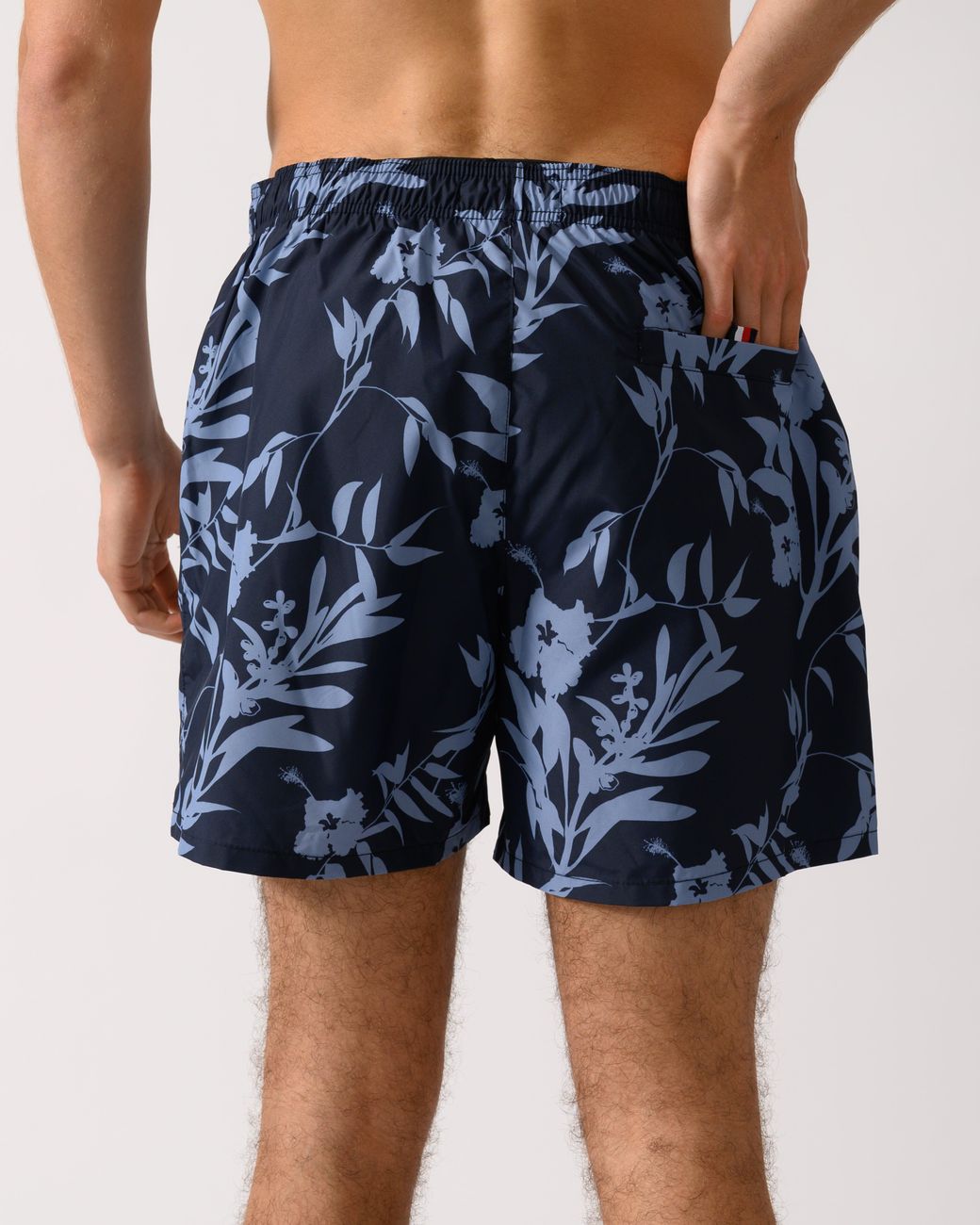 Tommy Hilfiger Blue Medium Drawstring Leaf Print Swim Shorts for men