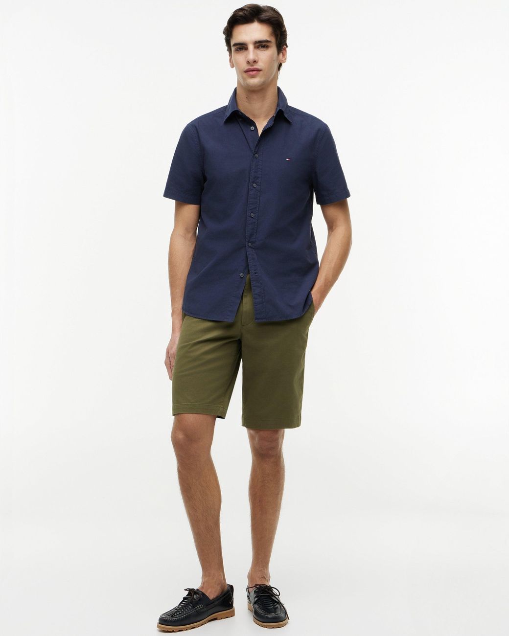 Tommy Hilfiger Blue Gmd Poplin Short Sleeve Shirt for men