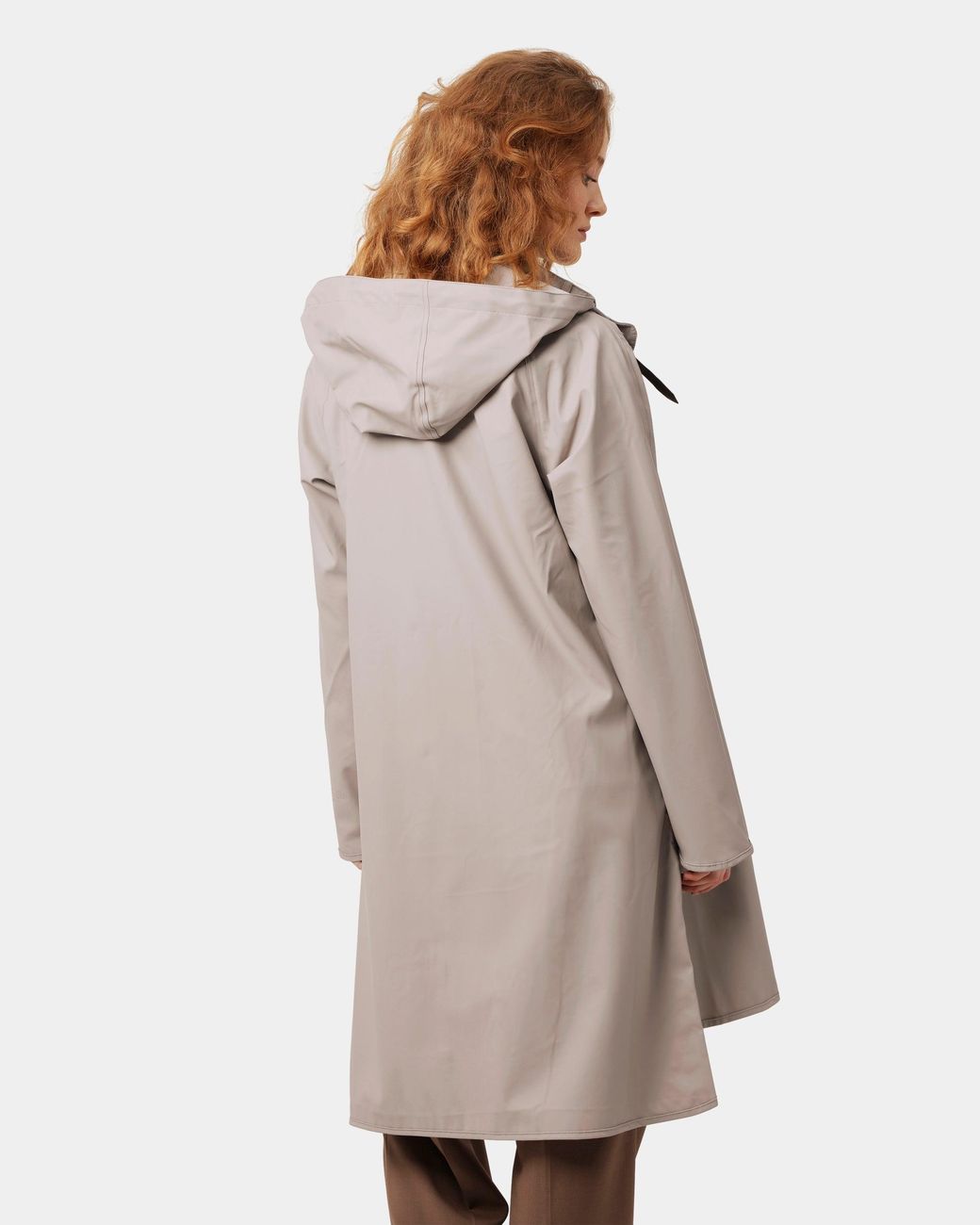 Ilse Jacobsen Natural Rain A-Line Rubberised Raincoat