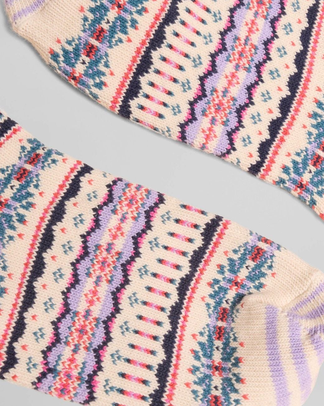 Joules Pink Lucille Fairisle Socks