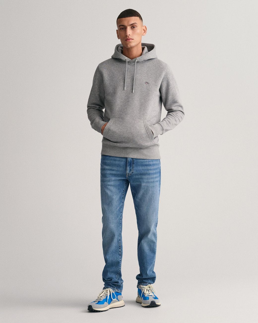 Gant Gray Reg Shied Hoodie An for men