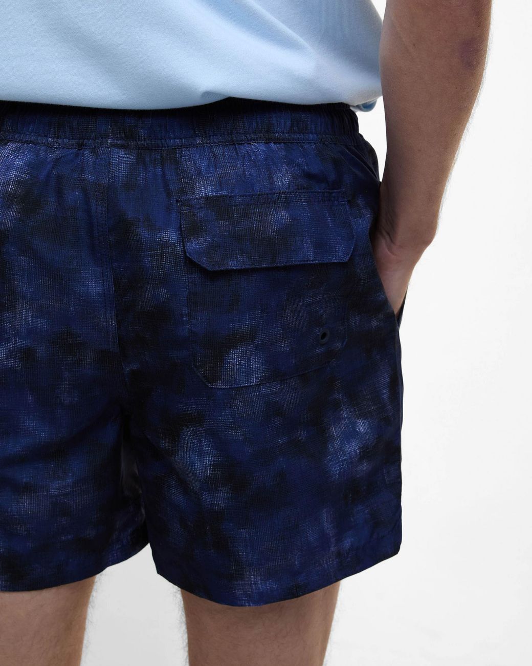 Barbour Blue Camo Ikat Swim Shorts for men