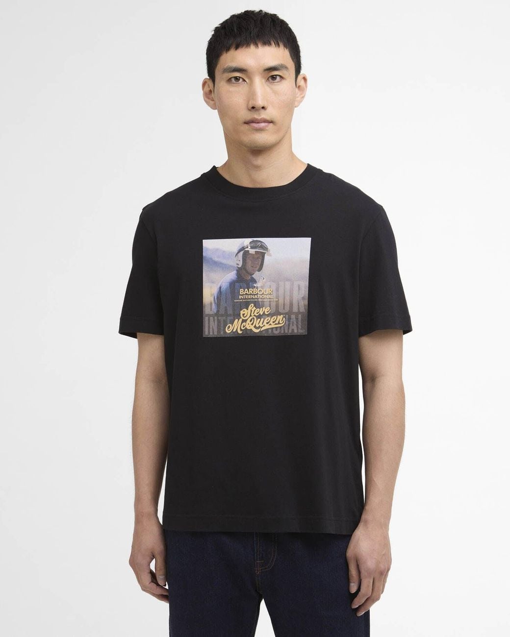 Barbour Black Walde Photographic T-Shirt for men