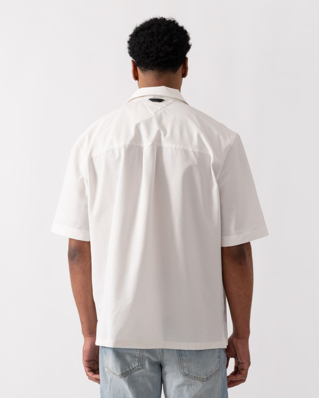 Tommy Hilfiger White Performance Seersucker Short Sleeve Shirt for men