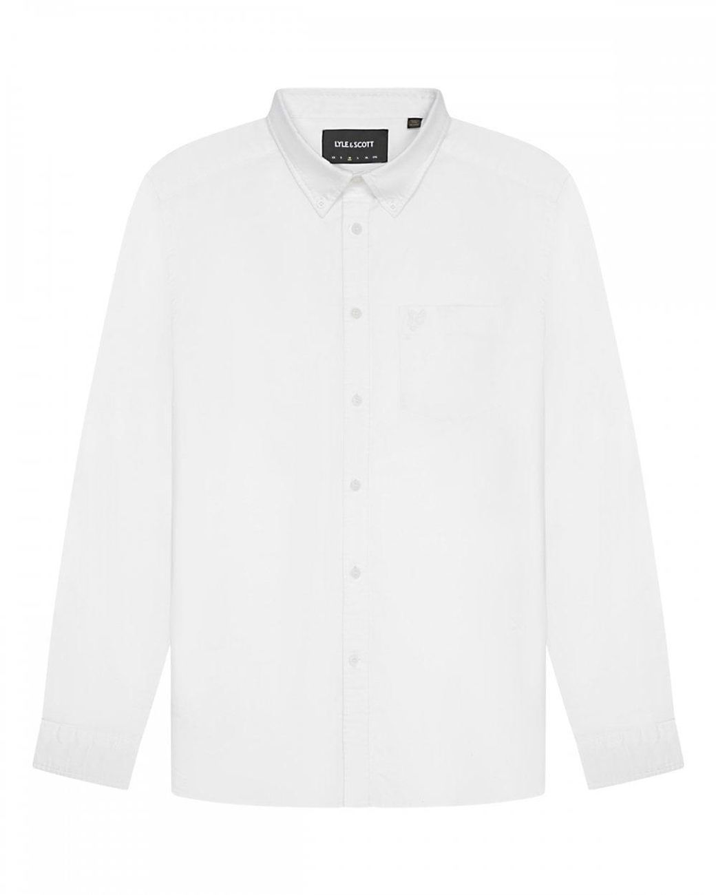 Lyle & Scott White Tonal Button Down Oxford Shirt for men