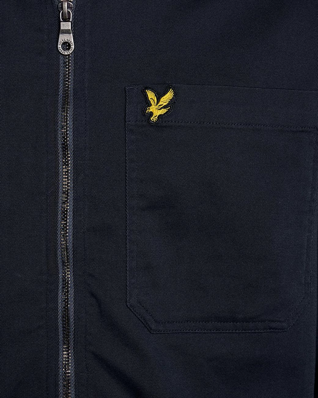 Lyle & Scott Blue Lightweight Enzyme Wash Overshirt for men