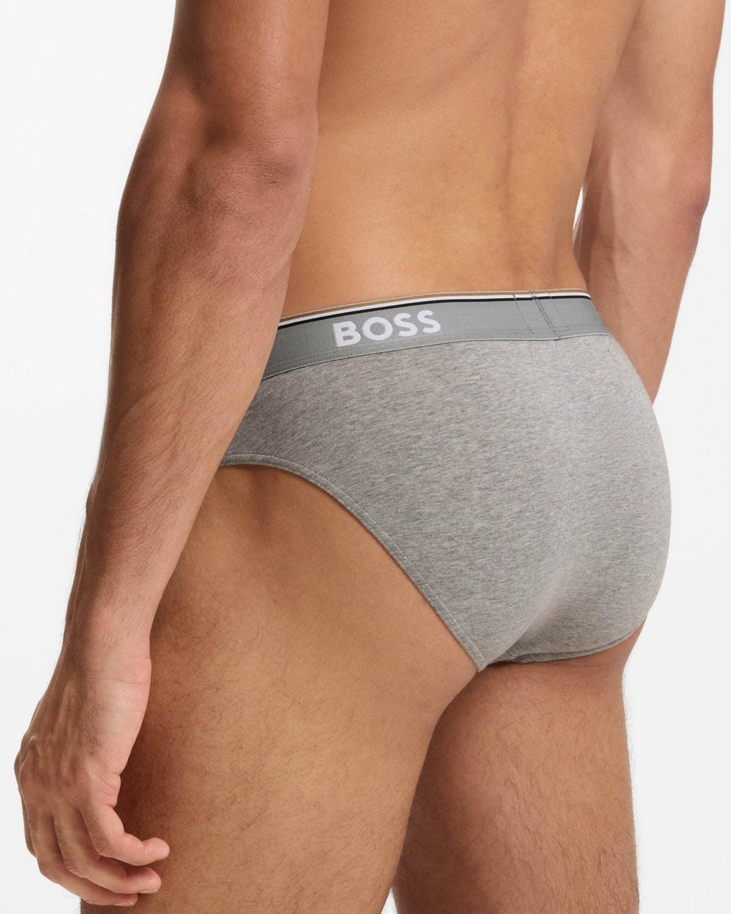 Boss Gray 3 Pack Power Briefs for men