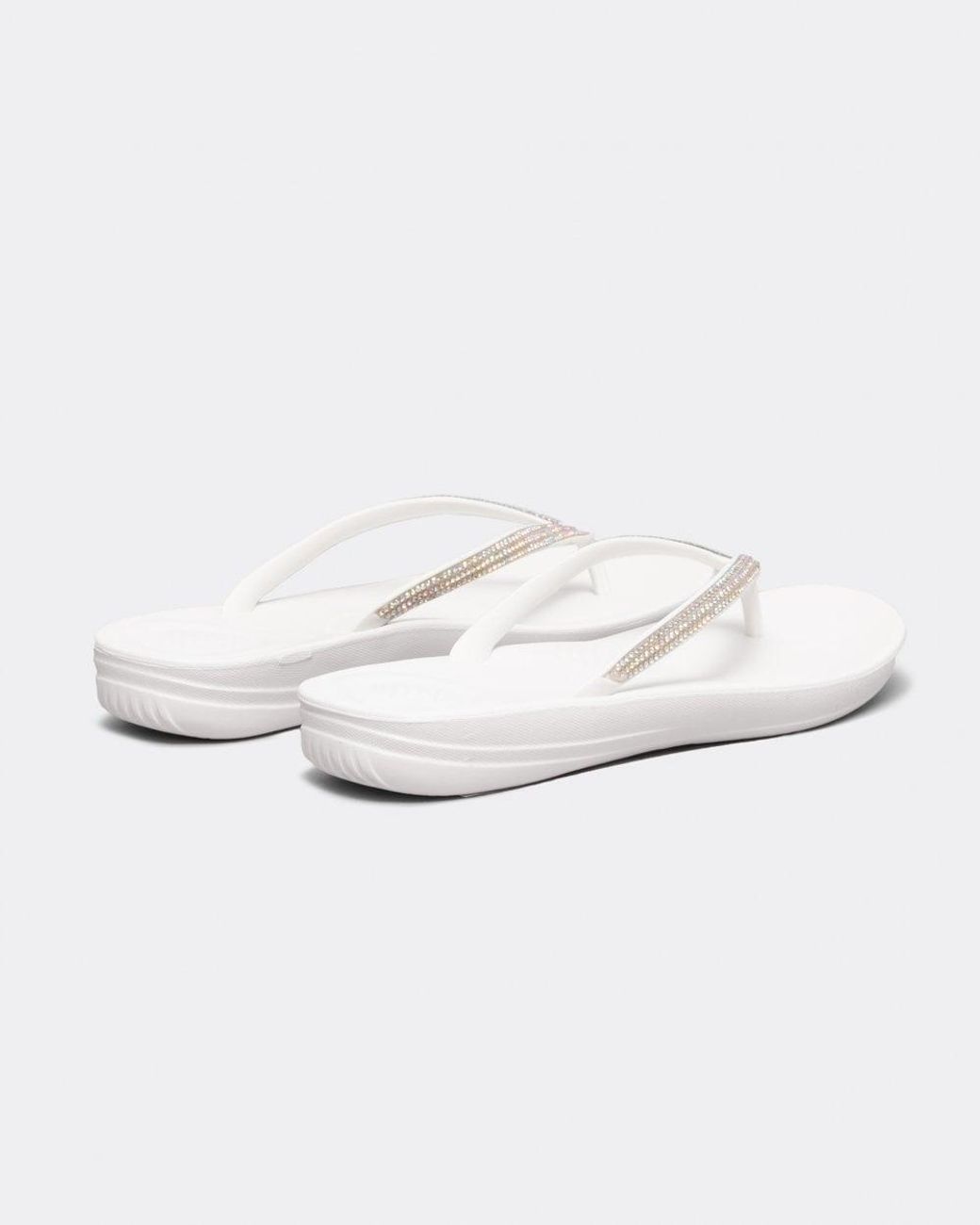 Fitflop White Iqushion Sparkle Flip-Flop