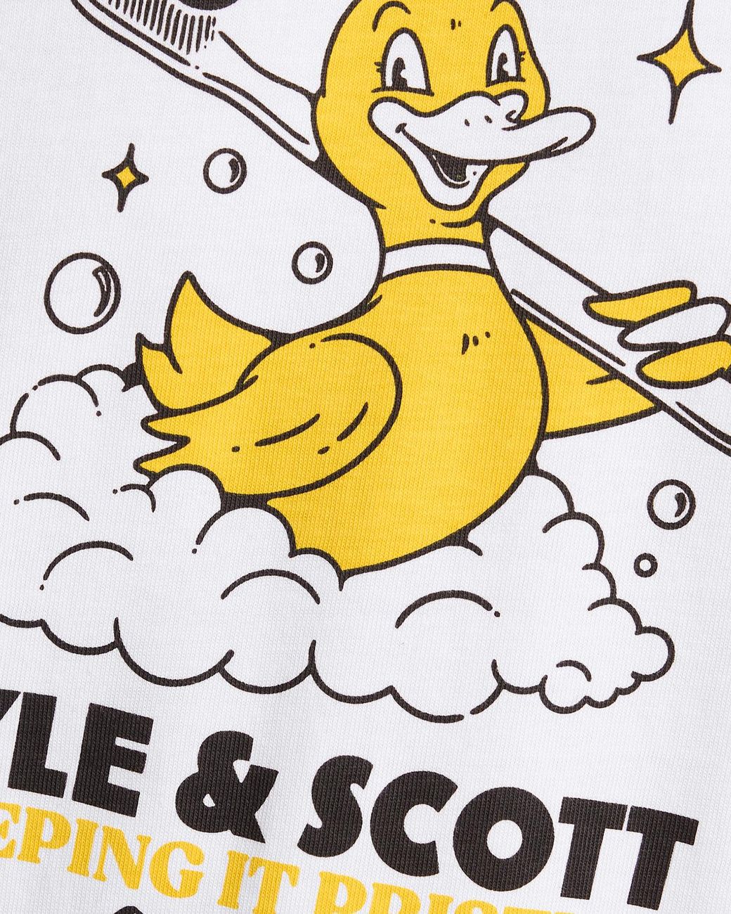 Lyle & Scott White Chest Print Graphic T-Shirt for men