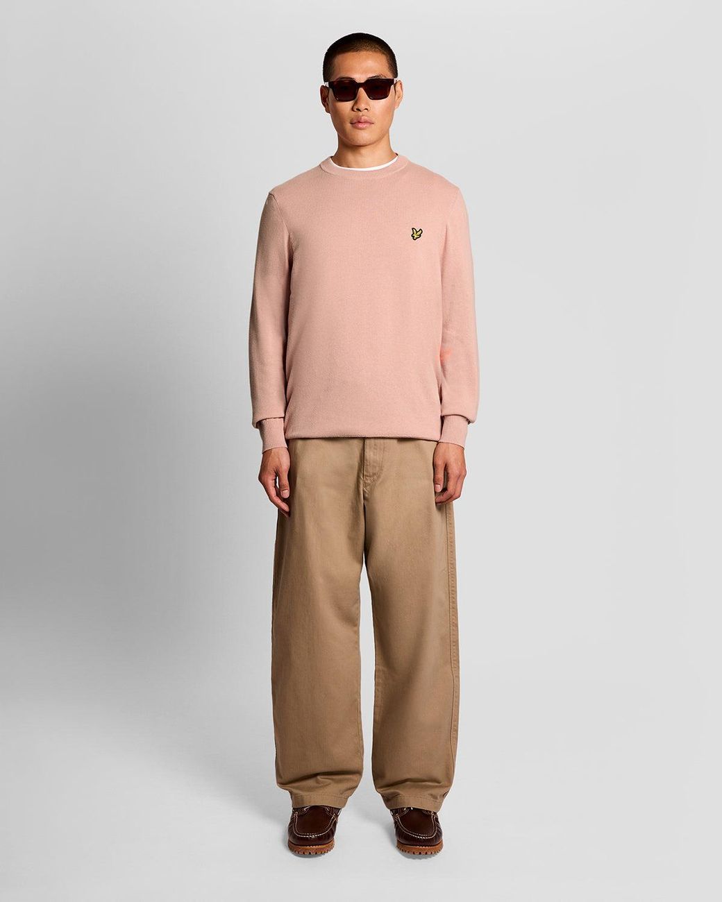 Lyle & Scott Pink Cotton Crew Neck Jumper for men