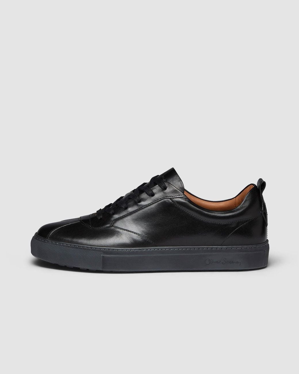 Oliver Sweeney Black Ermida Hand Finished Calf Leather Trainers for men