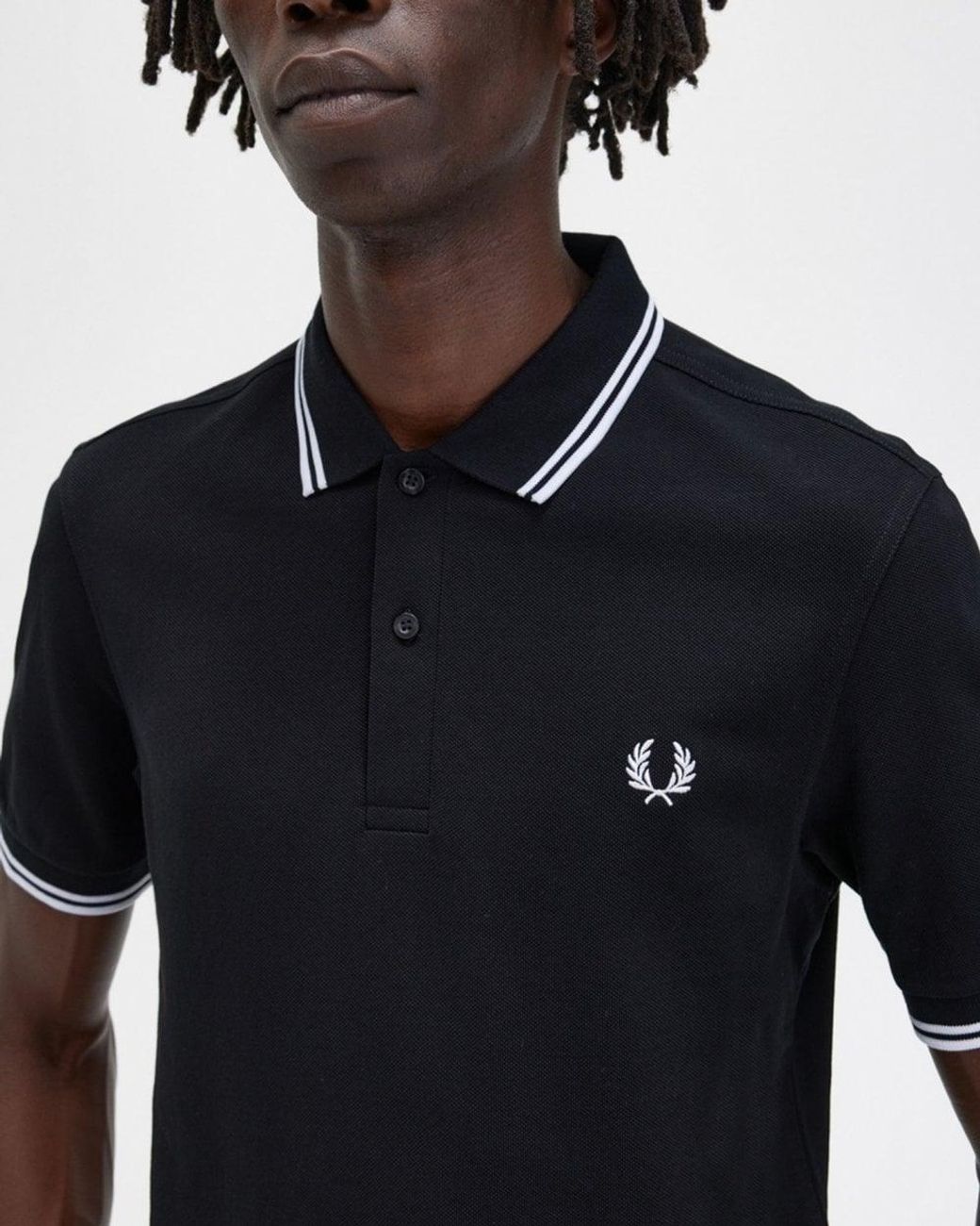 Fred Perry Blue Twin Tipped Signature Polo Shirt Nos Size: L for men