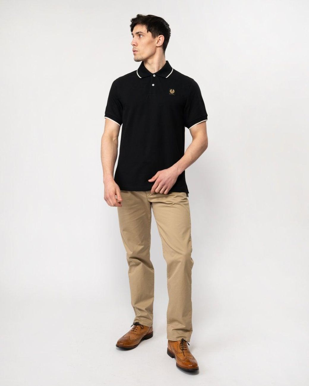 Belstaff Black Tipped Polo for men