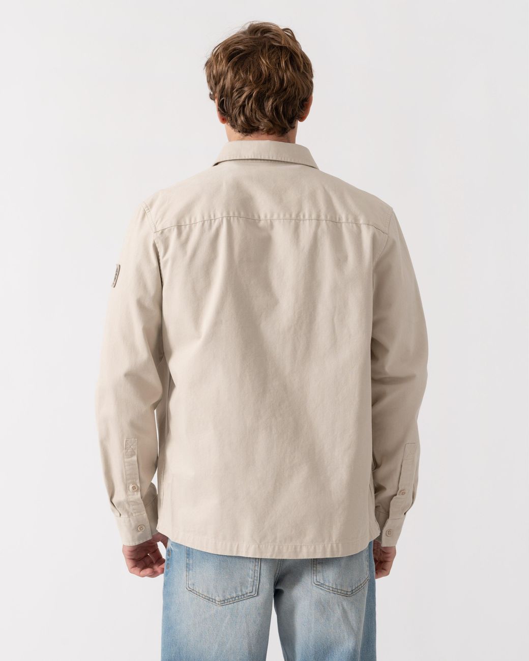 Belstaff Natural Outpost Shirt Cotton Herringbone for men