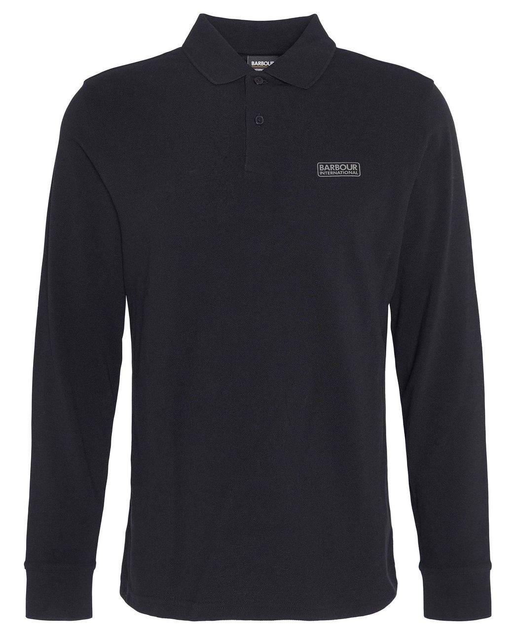 Barbour Blue Essential Long Sleeve Polo for men