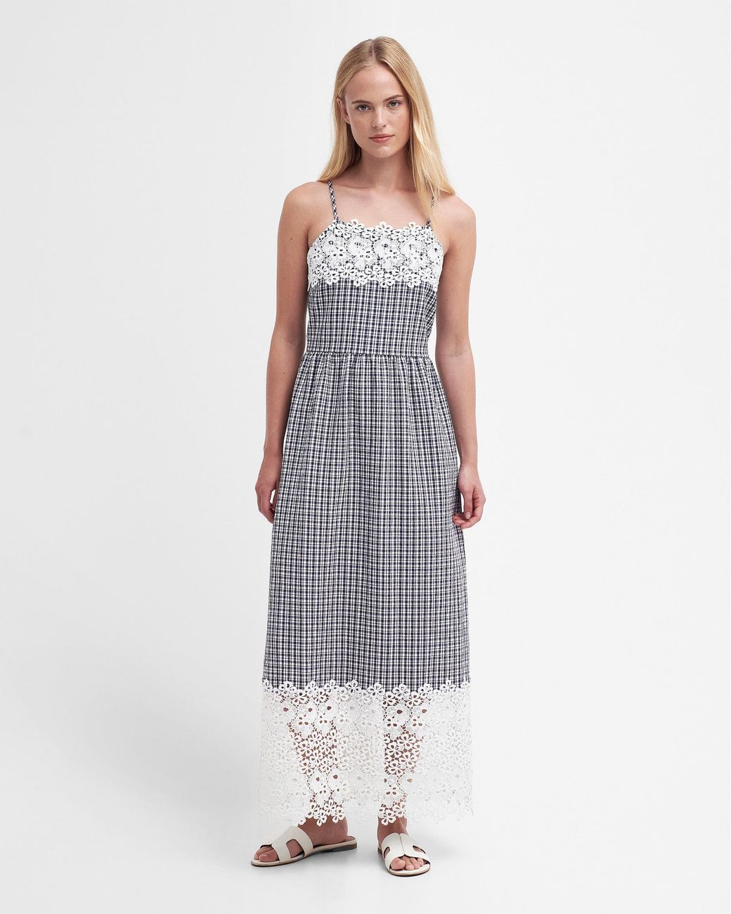 Barbour Gray Glamis Midi Dress