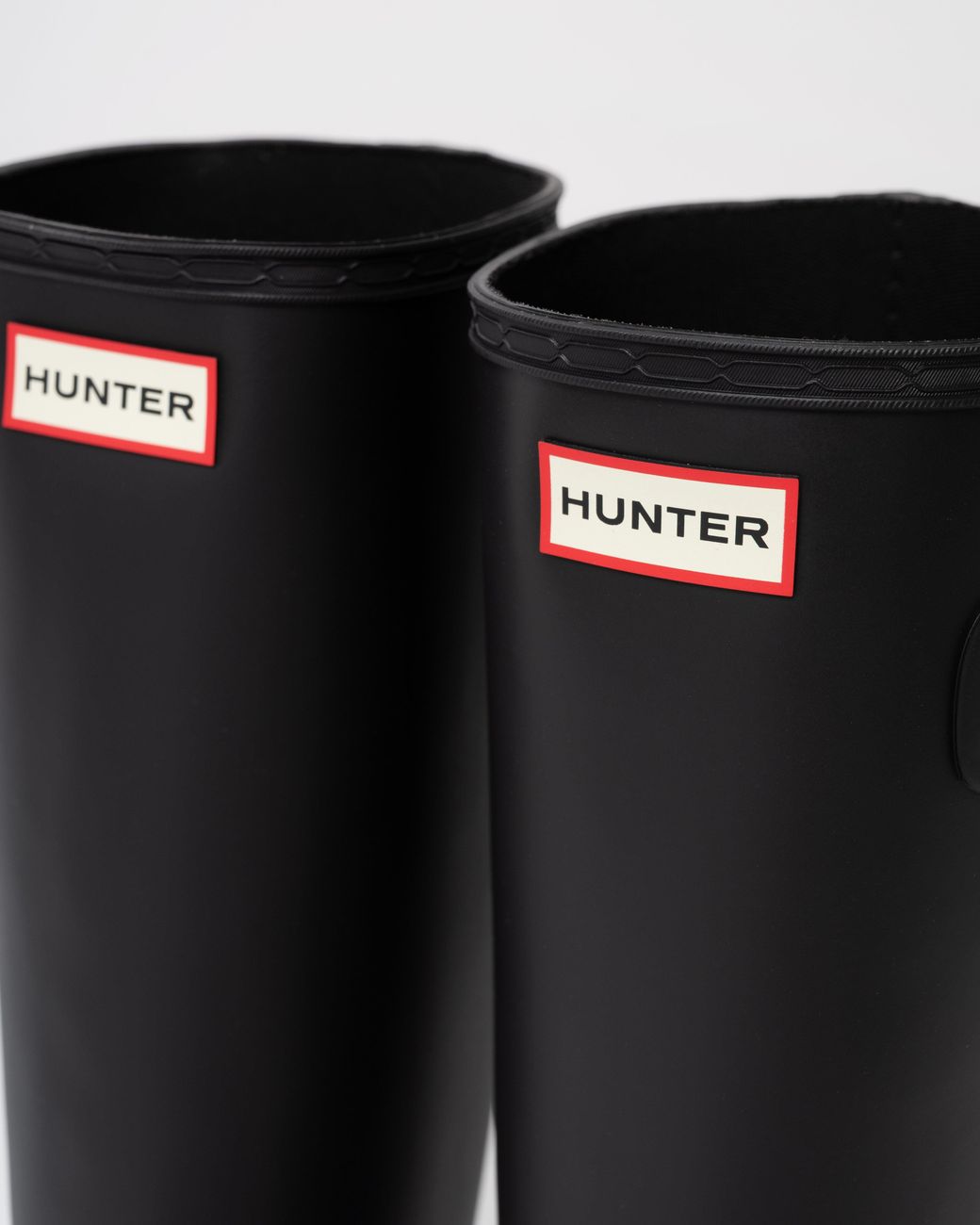 Hunter Black Refined Trim Tall Boot