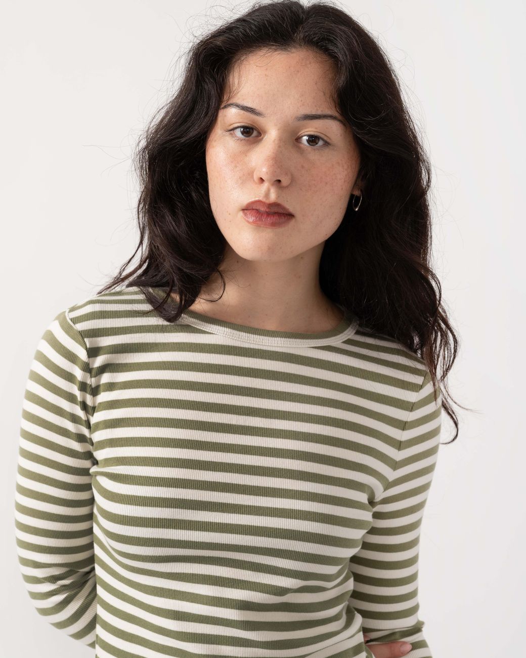 Joules Metallic Sophie Long Sleeve Ribbed Fitted T-Shirt