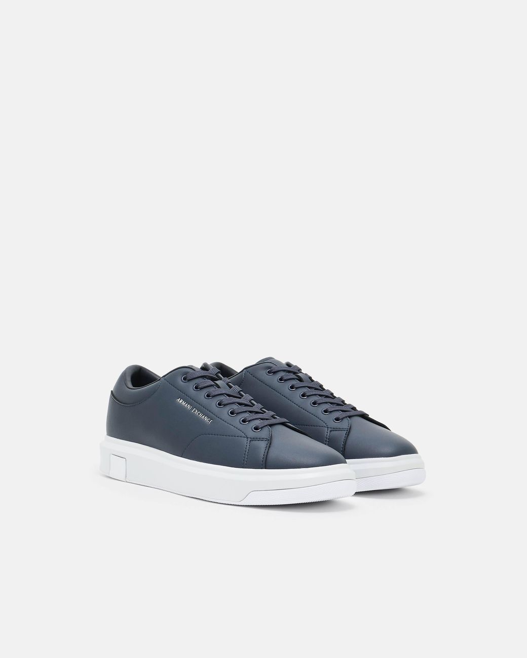 ARMANI EXCHANGE Blue Leather Sneakers for men