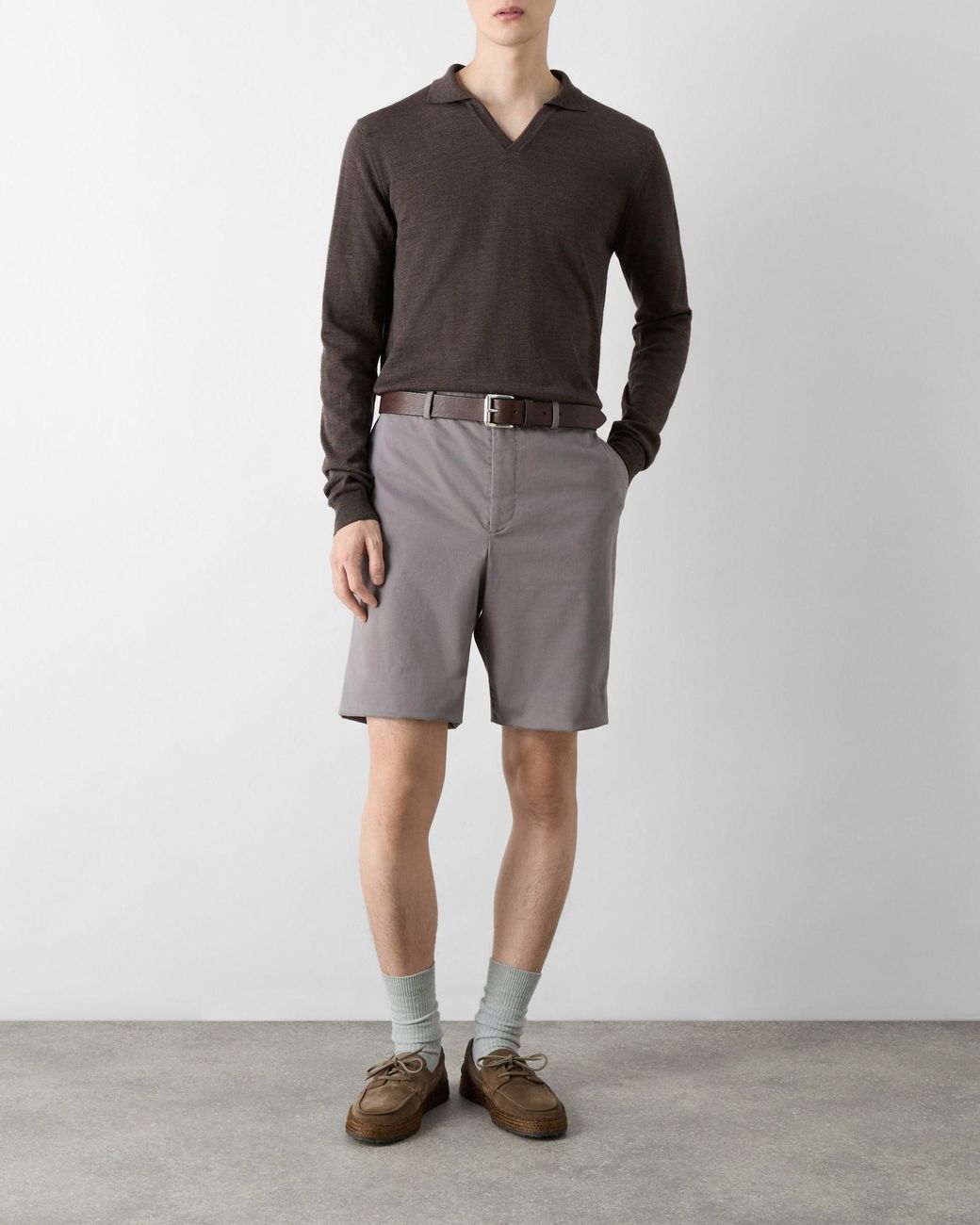 Oliver Sweeney Gray Sistelo Chino Shorts for men