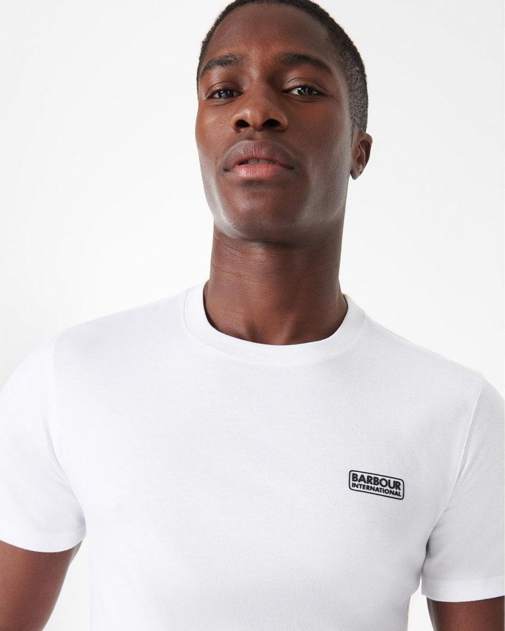 Barbour White Small Logo T-Shirt for men