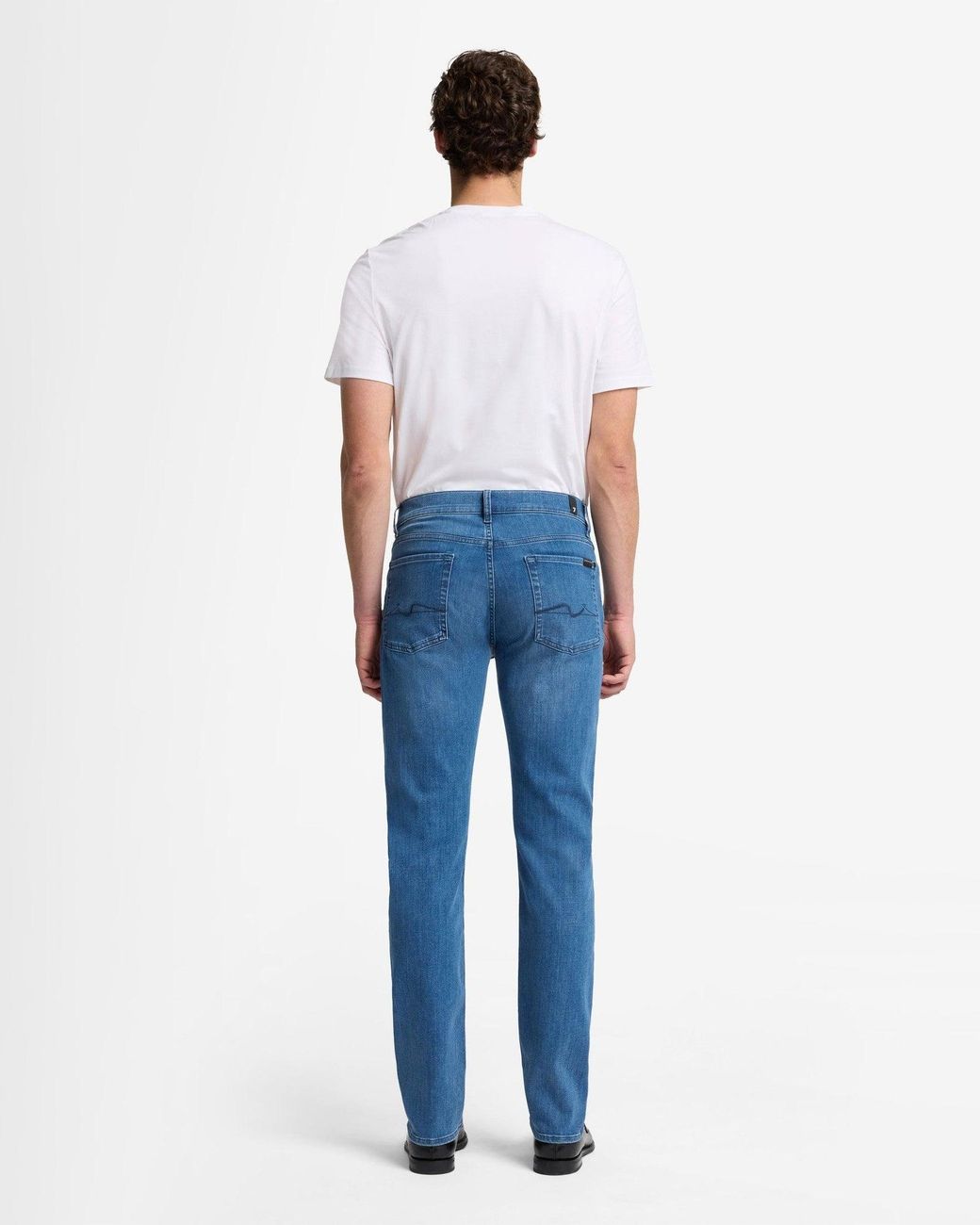 7 For All Mankind Blue Slimmy Slim Fit Luxe Performance Eco Denim Jeans for men