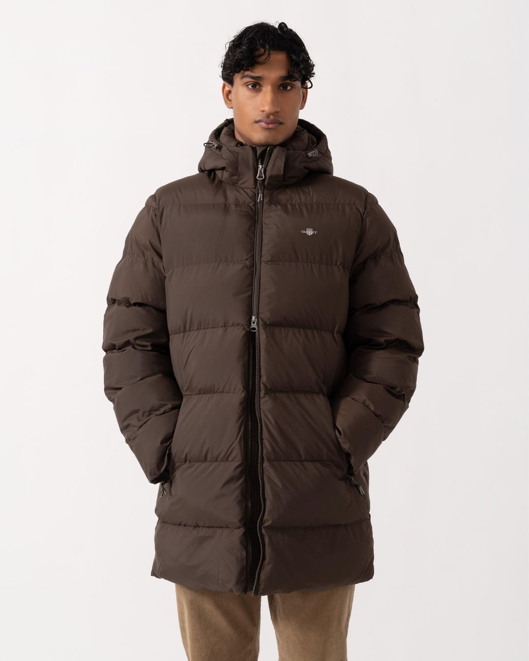 Gant Brown Active Cloud Mid Length Jacket for men